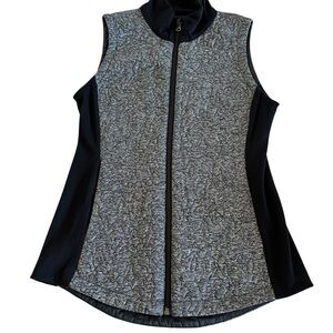 ZELOS Black and Gray Zip-Up Vest
